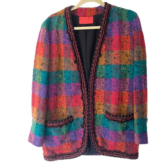 Emanuel Ungaro Vintage Womens Jacket Size Medium Pockets Lined Parallele